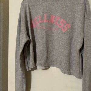 Gray Wellness Cropped Sweatshirt